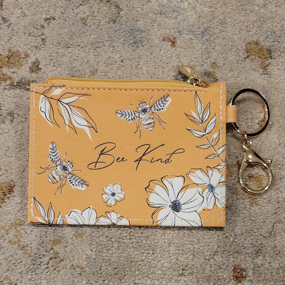 Karma Yellow Floral Key & Card Holder